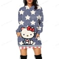 thumbnail image 3 of Sudadera con capucha de HELLO KITTY con diseño de patchwork para mujer, informal, de moda, de manga larga, con estampado de teñido anudado en color, sudaderas con capucha para mujer, jerséis de primav, 3 of 5