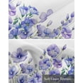 thumbnail image 6 of Blue Floral Linen Curtain Valance for Bedroom/Bathroom/Kitchen/Office/Living/Dining Room Window,Vintage Chic Botanical Country French Style Rod Pocket Topper Decorative Cafe Drapes Panel 42"x18", 6 of 6