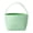 Green, variant on Yellow Fabric Basket Tote Bag Striped With Handle Reusable For Beach Grocery And Home Decor
