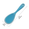 thumbnail image 2 of 8.9" Silicone Soup Ladle Spoon Wood Hand Restaurant Kitchen Scoop Utensil Cooking Supplies Blue, 2 of 7