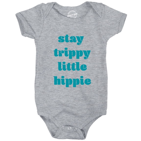 Baby Bodysuit Stay Trippy Little Hippie T Shirt Funny Flower Child Graphic Creeper