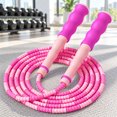 Scipping Rope Jump Rope Adjustable Length Segmented Soft Beaded Skipping Rope Fitness ...