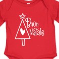 thumbnail image 4 of Inktastic Buon Natale Christmas Tree with Heart and Star Boys or Girls Long Sleeve Baby Bodysuit, 4 of 5