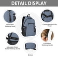 thumbnail image 4 of JIALIOU 14" Laptop Backpack Waterproof Airline Approved Stylish Casual Daypack for Travel Business College Work, Steel Blue, 4 of 8