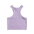 thumbnail image 1 of Timegard Womens Crop Tank Tops Crew Neck Ribbed Sleeveless Rackback Stretch Workout Running Yoga Tops, 1 of 3