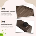 thumbnail image 4 of Outdoor Wicker Outdoor Side End Table for Patio - Patio Decor, Outdoor Patio Furniture Small Square Rattan Coffee Table, Brown, 4 of 6