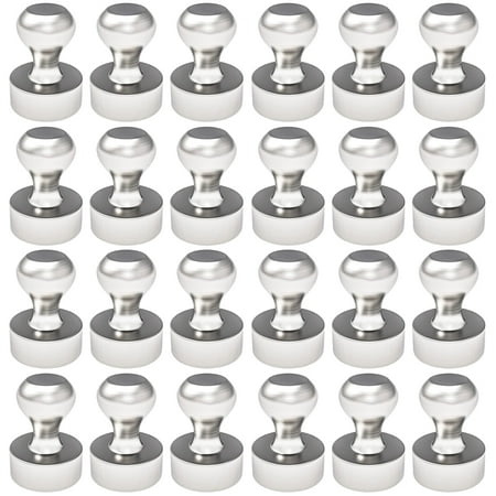 

Push Pin Magnets for Fridge Small Strong Magnets for Whiteboard Silver 24Pcs/Box