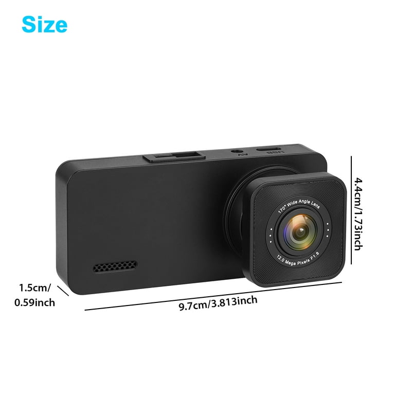 Dash Cam Front and Rear, TSV 3 Channel Dual Dash Camera, 1080P Car