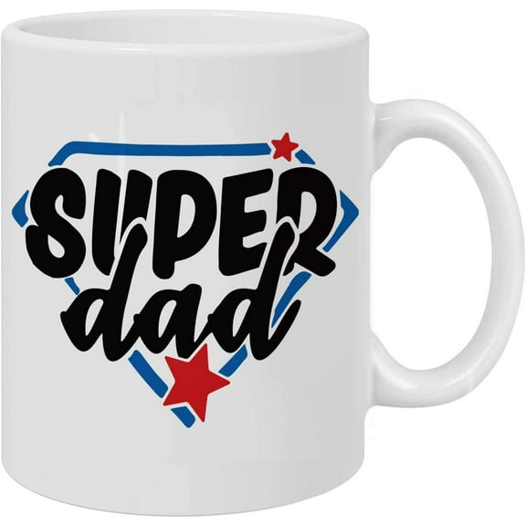 Super Dad Coffee Mug - Super Dad Mug - Birthday Gift for Dad from Daughter Son,Father's Day Gift,Valentine's day for Dad, Father's Day Coffee Cup 11oz