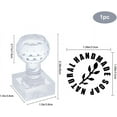 thumbnail image 4 of Circular Text Soap Stamp Leaf Soap Embossing Stamp with Handle Clear Acrylic Soap Stamps Personalized Square Stamp, 4 of 6