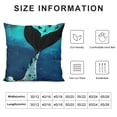 thumbnail image 5 of Orinice Mermaid Tail Cat Space Art Graphic Decorative Throw Pillow Cover for Home Couch Living Room Bed Sofa - High-Quality 1PC 18x18in, 5 of 5