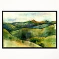 thumbnail image 2 of Designart - Montagnes Vertes Aquarelle - Peinture de Paysage Impression sur Toile Encadrée, 2 of 4