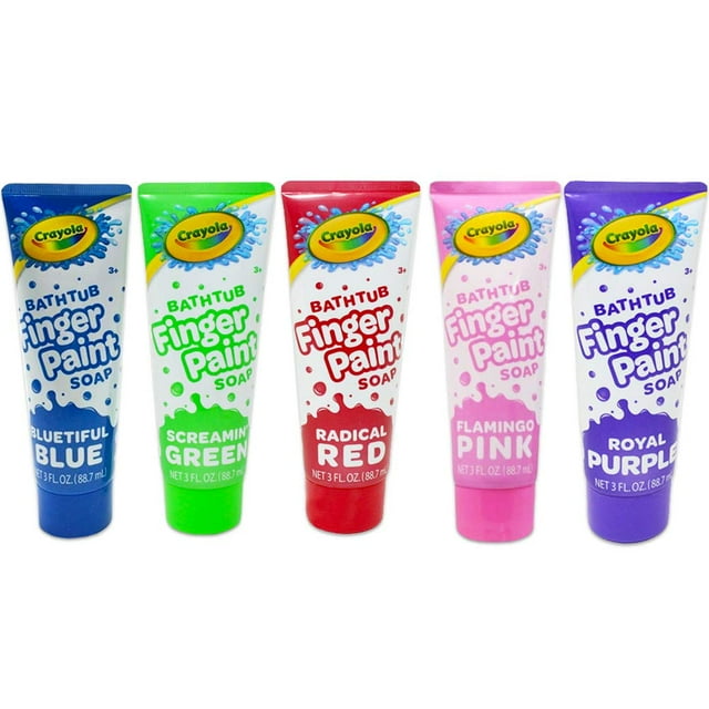 Set de pintura para dedos Crayola Bathtub, 5 colores, 90 ml, paquete variado