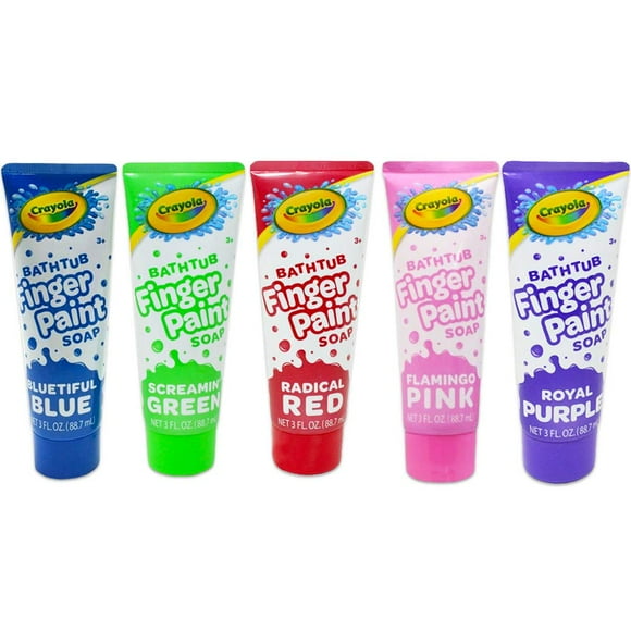 Set de pintura para dedos Crayola Bathtub, 5 colores, 90 ml, paquete variado