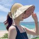 thumbnail image 3 of Sombrero de visera para mujer, gorra de verano plegable ajustable, sombrero de copa vacío, sombrero de playa, 3 of 8