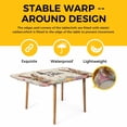 thumbnail image 4 of Easter Table Cloths for 6 Foot Rectangle Tables, Spring Rabbit Eggs Roses Colorful Flags Leaves Patio Waterproof Elastic Fitted Tablecloths, Washable Rectangular Table Cover for Camping, 4 of 8