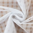 thumbnail image 2 of 45x150cm Short Sheer Curtain for Rod, Polyester Grid/Raindrop Pattern, Lightweight Window Valance (85-95g), Transparent Decorative Drapes, Hot Silver Finish - 1 Panel Included, 2 of 6