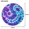 thumbnail image 6 of Purple Blue Tie Dye Pattern Round Tablecloth 60"x60",Wrinkle Wipeable Table Cloth for Kitchen Dining Room Picnic Patio Party, 6 of 6