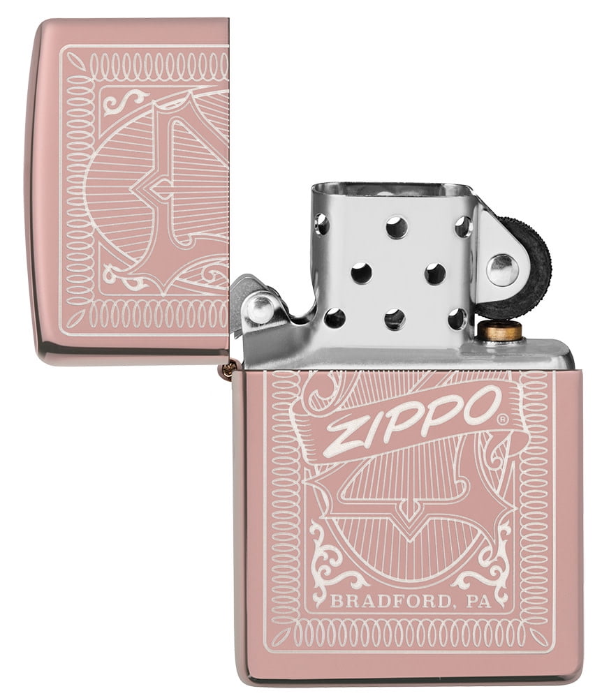 Zippo Reimagine Zippo Design Rose Gold Pocket Lighter - Walmart.com
