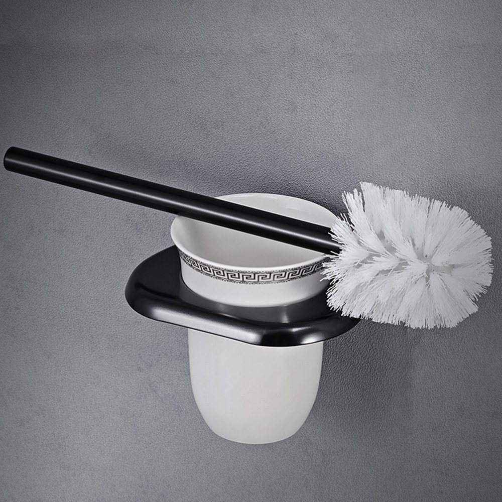 Toilet Brush with Holder Soft Bristle Deep Bathroom Toilet Bowl Brush