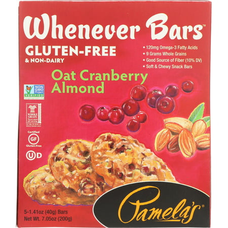 PAMELA S: Whenever Bars Oat Cranberry Almond 7.05 oz