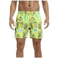 thumbnail image 2 of Holiday Clearance Cargo Shorts for Men, Man Printing Casual Sports Pocket Drawstring Swim Shorts Beach-Pants L, Yellow, 2 of 4
