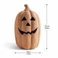 thumbnail image 3 of Halloween Pumpkin Decor Jack O Lantern with Flameless Candle, Handmade Resin Orange Pumpkin Light for Fall Table Centerpiece, Indoor Outdoor Decorations for Front Door Porch Mantel, 3 of 8