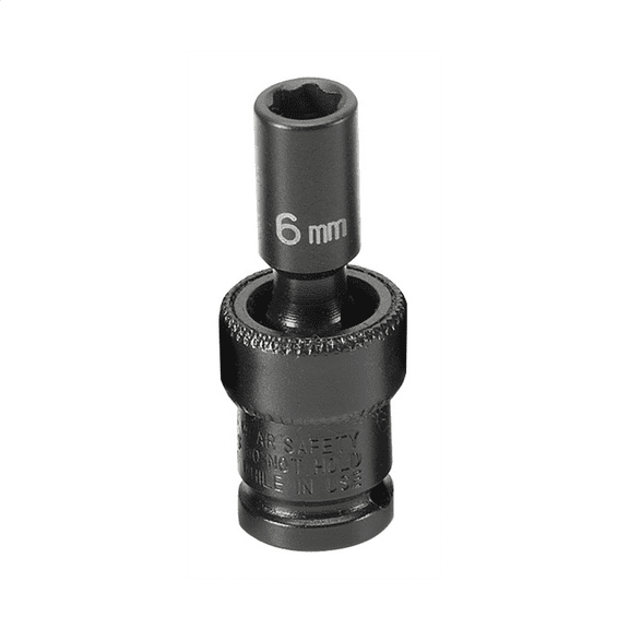 Grey Pneumatic 1/4" Surface Drive x 6mm Standard Universal Socket