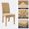 thumbnail image 5 of Dining Room Chair Slipcover,Stretch Velvet Chair Covers Universal Removable Washable Anti-Dust Soft Parsons Chair Protector for Hotel Kitchen Wedding Ceremony-6-J, 5 of 9