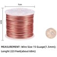 thumbnail image 3 of 1Box 15 Gauge 220FT Aluminum Wire Anodized Jewelry Craft Making Beading Floral Colored Aluminum Craft Wire - Copper, 3 of 9