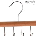 thumbnail image 3 of CTIRCHIU Hanging Ties Wood Light Brown Tie Rack Hanger for Closet with Multi Hook Design 1Pcs, 3 of 7