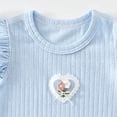 thumbnail image 4 of enyan Girl Toddler Baby Summer Clothes 3 6 12 18 Months 2T 3T 4T 5T Girls Outfits Cute Dinosaur Tank Tops+Shorts Outfits Lightweight Elastic Cotton Short Sets(Blue,0-6 Months), 4 of 7