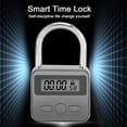 thumbnail image 4 of 2X Smart Time Lock LCD Display Electronic Timer Switch USB Rechargeable Timer Padlock Travel Electronic Timer-Silver,2 x Timer Padlock 2 x USB Cable,Silver, 4 of 8