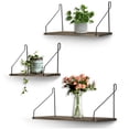 thumbnail image 3 of Dinheiro 3PCS Floating Shelves Rustic Wooden Wall Shelves, 3 of 5