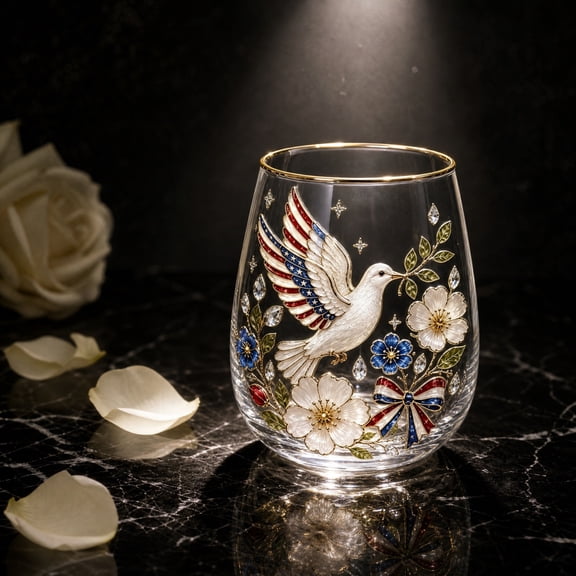 Linnome Whiskey Tumbler Hand Blown Lead Free Crystal Glass Gold Rim Heavy Base Old Fashioned Bar Cup Gift Box for Men Bar Home Drink Use