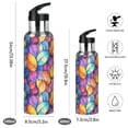 thumbnail image 2 of Yayeee 20oz Insulated Water Bottle Double Wall Stainless Steel with Flip Straw Lid, Colorful Leaves, 2 of 7