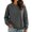 Dark Gray, variant on Women's Crewneck Sweatshirts Solid Color Long Sleeve Tops Drop Shoulder Loose Fit Pullovers Minimalist Autumn Winter Attire