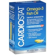 Cardiostat: Omega-3 Fish Oil Triple Strength Dietary Supplement, 1000mg