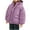 Purple, variant on ShomPort 3-13 Years Puffer Jackets for Children Elastic Cuff Solid Color Down Coat with Hooded Casual Cozy Soft Winter Outwear