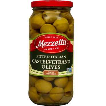 Mezzetta Pitted Italian Castelvetrano Olives, 8 oz Dr. Wt. Jar