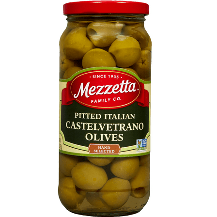 Mezzetta Pitted Italian Castelvetrano Olives, 8 oz Dr. Wt. Jar