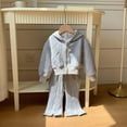 thumbnail image 2 of Zshosam Toddler Girl Fall Clothes Toddler Baby Clothes Girl Boy Fall Winter Outfits Long Sleeve Hoodie Top and Long Sweatpants Set Sweatsuit Size 7T 8T,(Grey 7-8 Years), 2 of 5