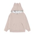 thumbnail image 4 of YunPes Girls Casual Bear Ear Hoodies Winter Warm Pullover Comfy Fleece Sweatshirts Long Sleeve Trendy 2025 Tops with Pockets, 4 of 4