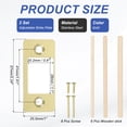 thumbnail image 2 of Uxcell Deadbolt Strike Plate, Adjustable Door Strike Plate with Screws Gold, 2 of 6