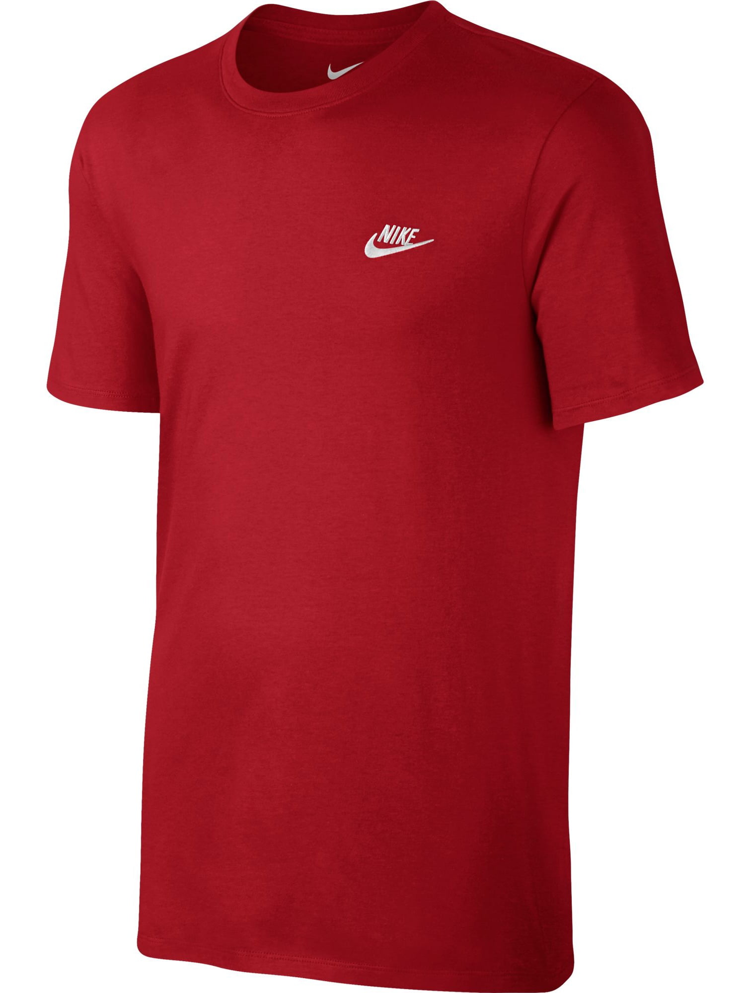 Nike Men's Embroidered Swoosh T-Shirt Red/White 827021-611 - Walmart.com