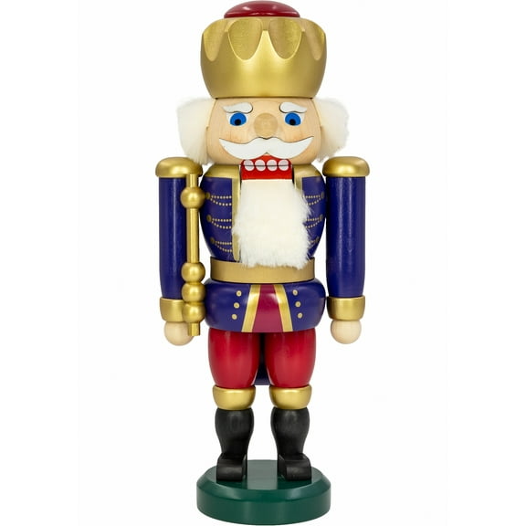 German nutcracker King, height 25 cm / 10 inch, original Erzgebirge by Seiffener Volkskunst