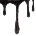 thumbnail image 6 of DecMode 36" x 16" Black Aluminum Metal Drip Abstract Coffee Table with Melting Designed Legs and Glass Top, 1-Piece, 6 of 15