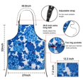 thumbnail image 3 of Pioneer Flower Floral Print Pattern Apron-Garden Aprons for Women with Pockets-Cotton Linen Waterproof Kitchen Cooking Gardening Aprons Adjustable for Kitchen,Cooking,BBQ and Salon 33x27 Inch, 3 of 7