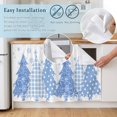 thumbnail image 5 of Blue Christmas Cabinet Curtain 32"Wx55"L,Dustproof Pantry Door Curtain with Self Adhesive Tape,Blue Plaid Xmas Tree Snowflake Winter Tall Storage Cover Privacy Drape for Bathroom Kitchen Laundry Room, 5 of 9