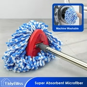 TidyBliss Mop Heads Replacements 2 Pack with Triangle Base for RinseClean 2 Tank System